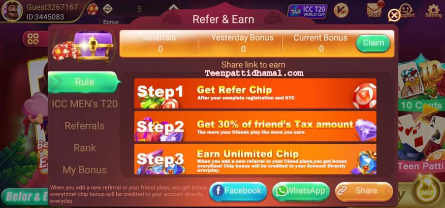 RUMMY BEST Refer & Earn